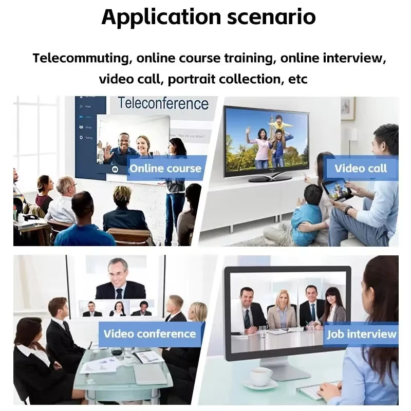 1080P HD USB Web Camera with Built-in Microphone and Tripod – Perfect for Work, Video Calls, and Streaming