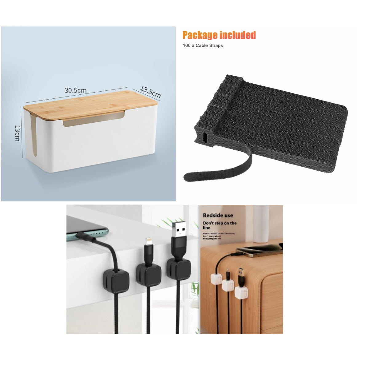 Adjustable Magnetic Cable Clip Organizer