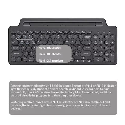 Wireless Keyboard with Touchpad Card Slot Keyboard for Laptop/Tablet/Android/IOS