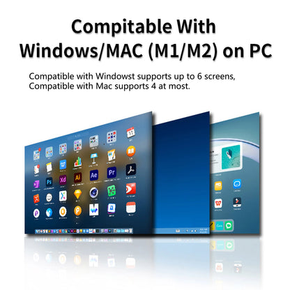 12 Inch Dual Portable Dual Screen Extender for MacBook & Windows Laptops 1920x1080 HD  
