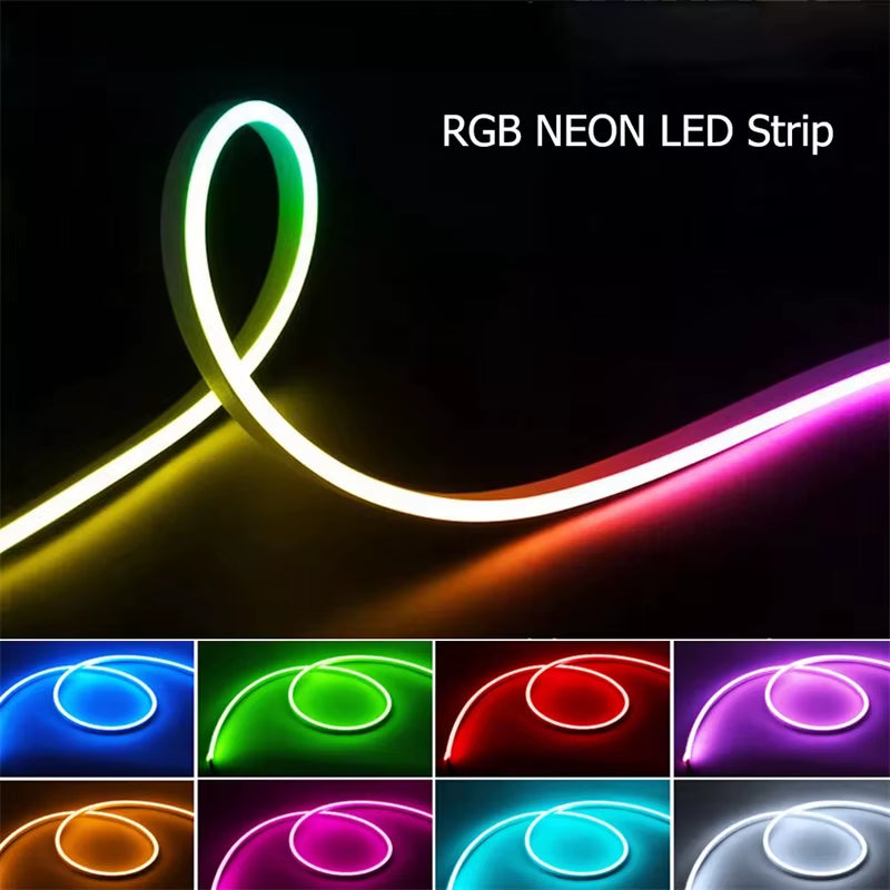 USB Led Neon Rope Lights,Control with Remote,5V Flexible Led Rope Lights,Multiple Modes,Rgb Neon Lights,Gaming Led Neon Strip