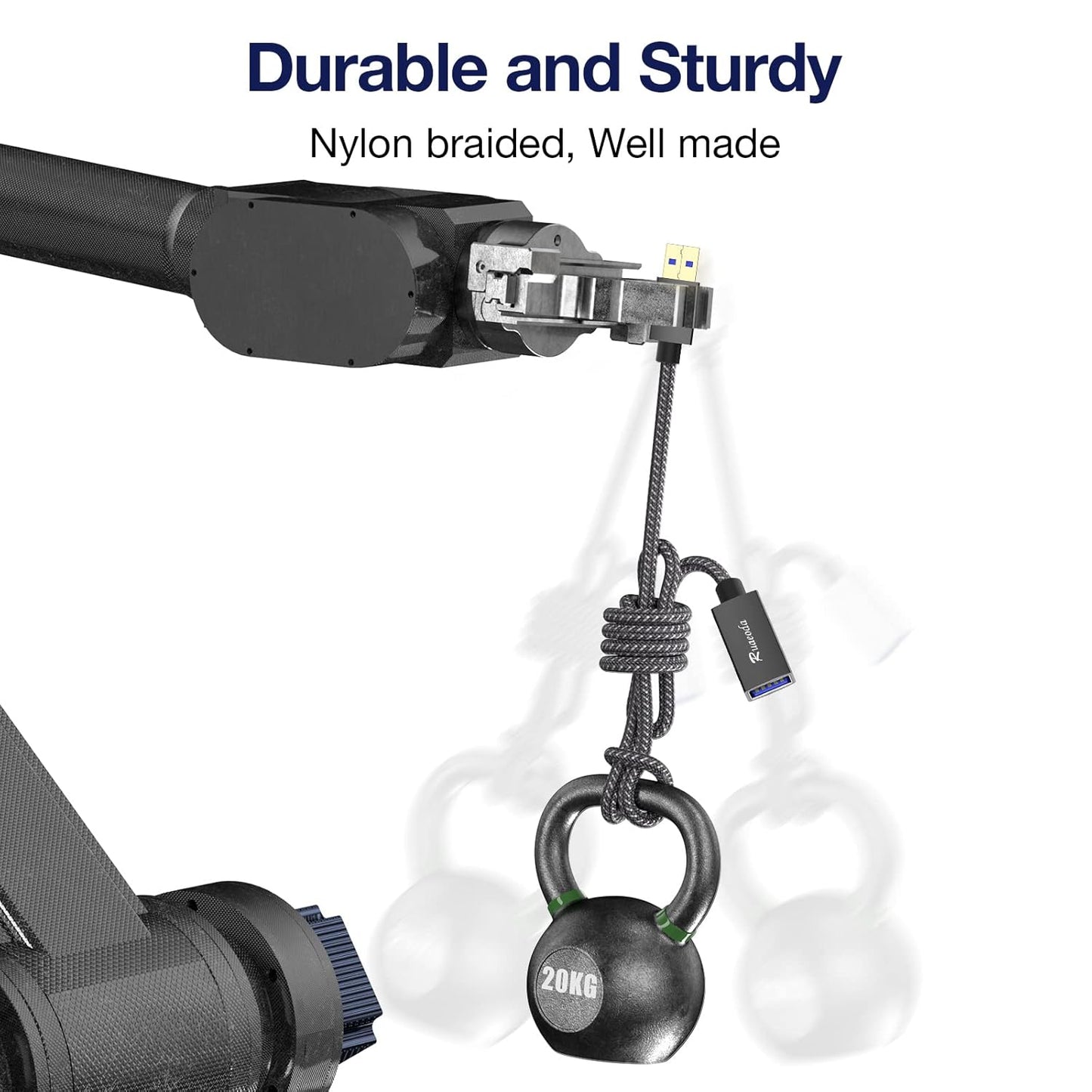 USB 3.0 Extension Cable 12 Ft, USB 3.0 Type a Male to Female Long USB Extension Cable Superspeed 22 AWG Braid USB to USB Cable