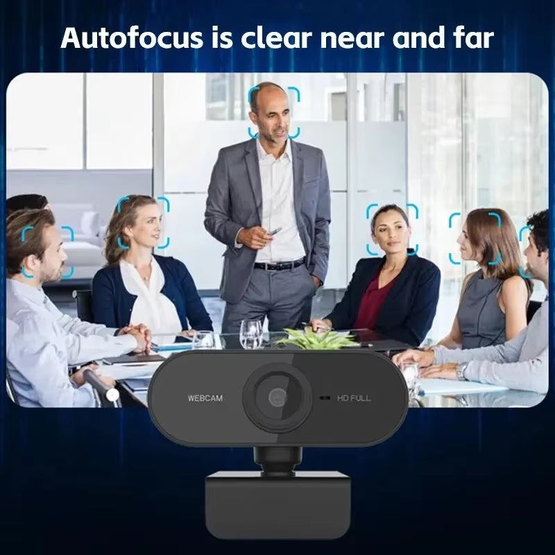 1080P HD USB Web Camera with Built-in Microphone and Tripod – Perfect for Work, Video Calls, and Streaming