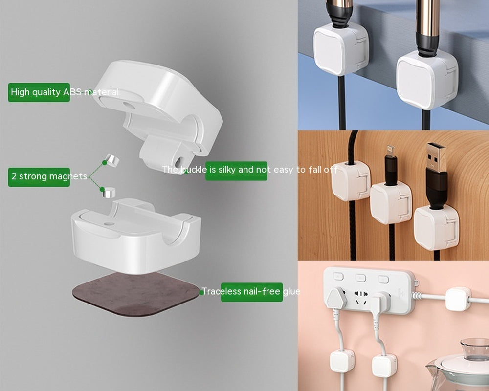 Adjustable Magnetic Cable Clip Organizer