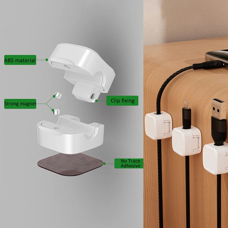 Adjustable Magnetic Cable Clip Organizer