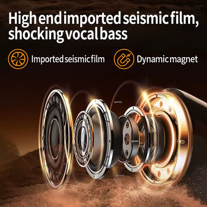 Bluetooth 5.3 Motorcycle Helmet Intercom Headset - Waterproof 300M Communication Speaker Earphone