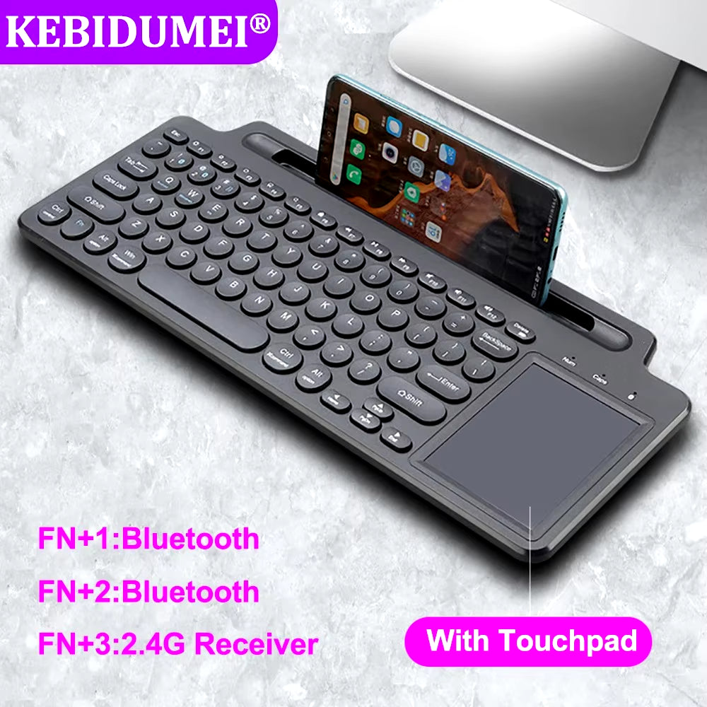 Wireless Keyboard with Touchpad Card Slot Keyboard for Laptop/Tablet/Android/IOS