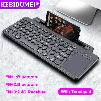 Wireless Keyboard with Touchpad Card Slot Keyboard for Laptop/Tablet/Android/IOS