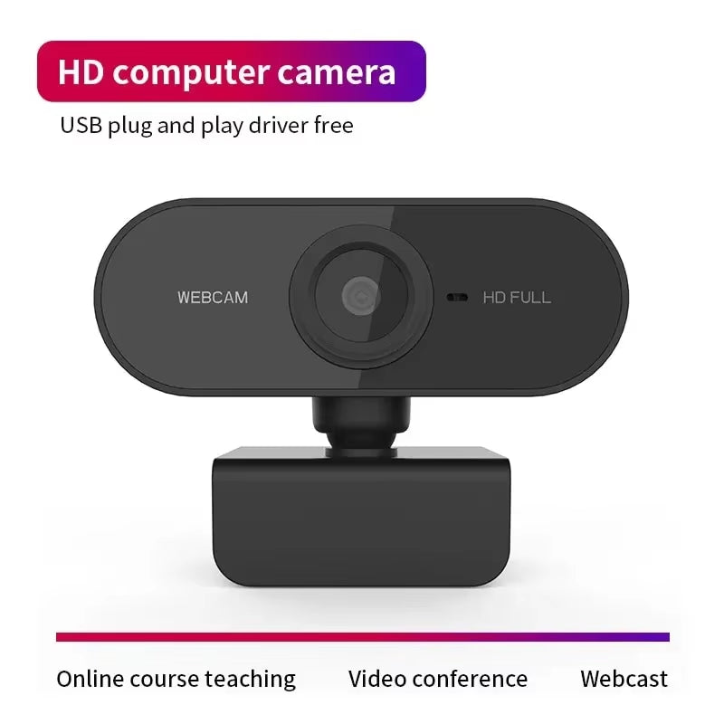 1080P HD USB Web Camera with Built-in Microphone and Tripod – Perfect for Work, Video Calls, and Streaming