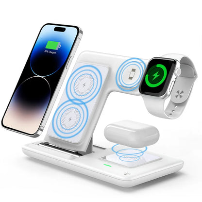 3-in-1 Foldable Wireless Charging Station for iPhone, Apple Watch & AirPods