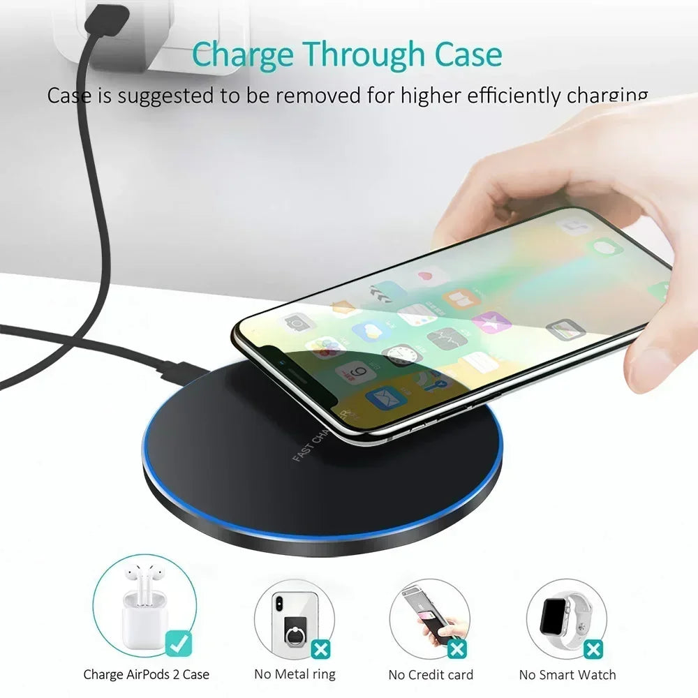 Wireless Charger for iPhone, Samsung, Xiaomi, Huawei