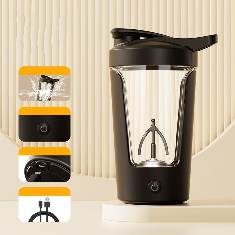 400ML Electric Mixing Cup – Automatic Shaker Bottle for Milk, Coffee, and Protein Shakes (1200mAh)