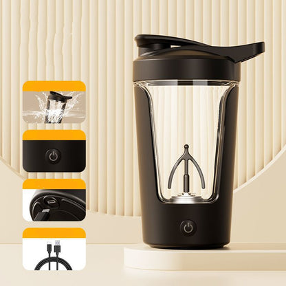 400ML Electric Mixing Cup – Automatic Shaker Bottle for Milk, Coffee, and Protein Shakes (1200mAh)