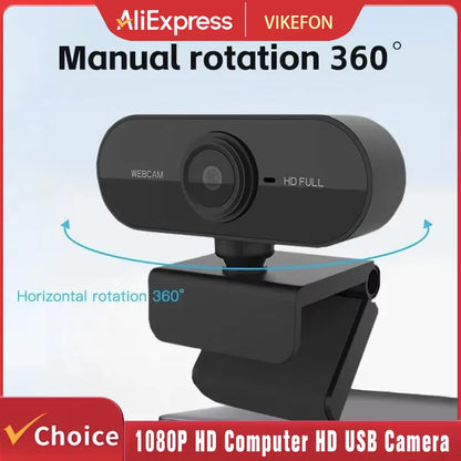1080P HD USB Web Camera with Built-in Microphone and Tripod – Perfect for Work, Video Calls, and Streaming