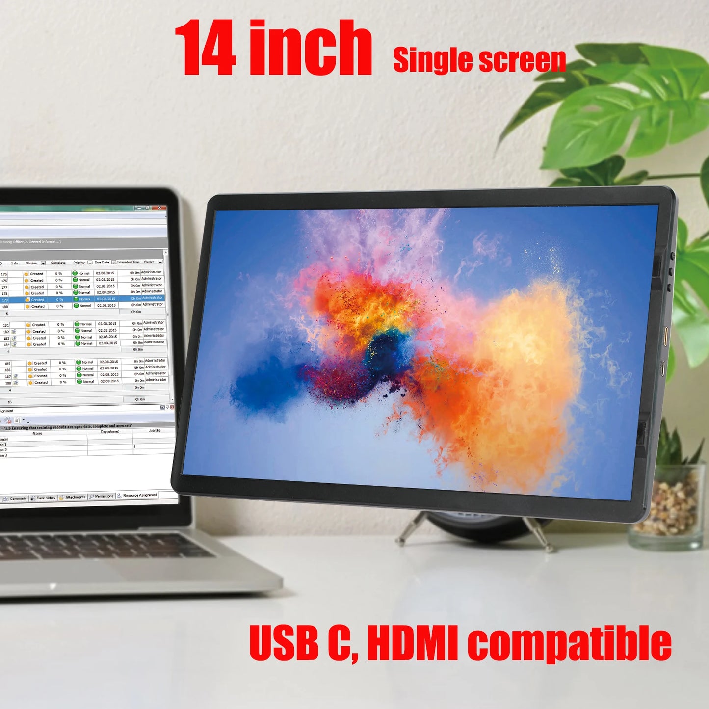 12 Inch Dual Portable Dual Screen Extender for MacBook & Windows Laptops 1920x1080 HD  